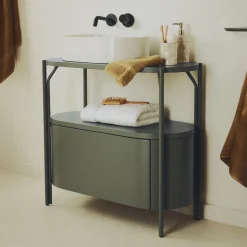 Kave Home Badkamermeubel Arely 90 x 40cm (excl. waskom)* Badkamermeubels