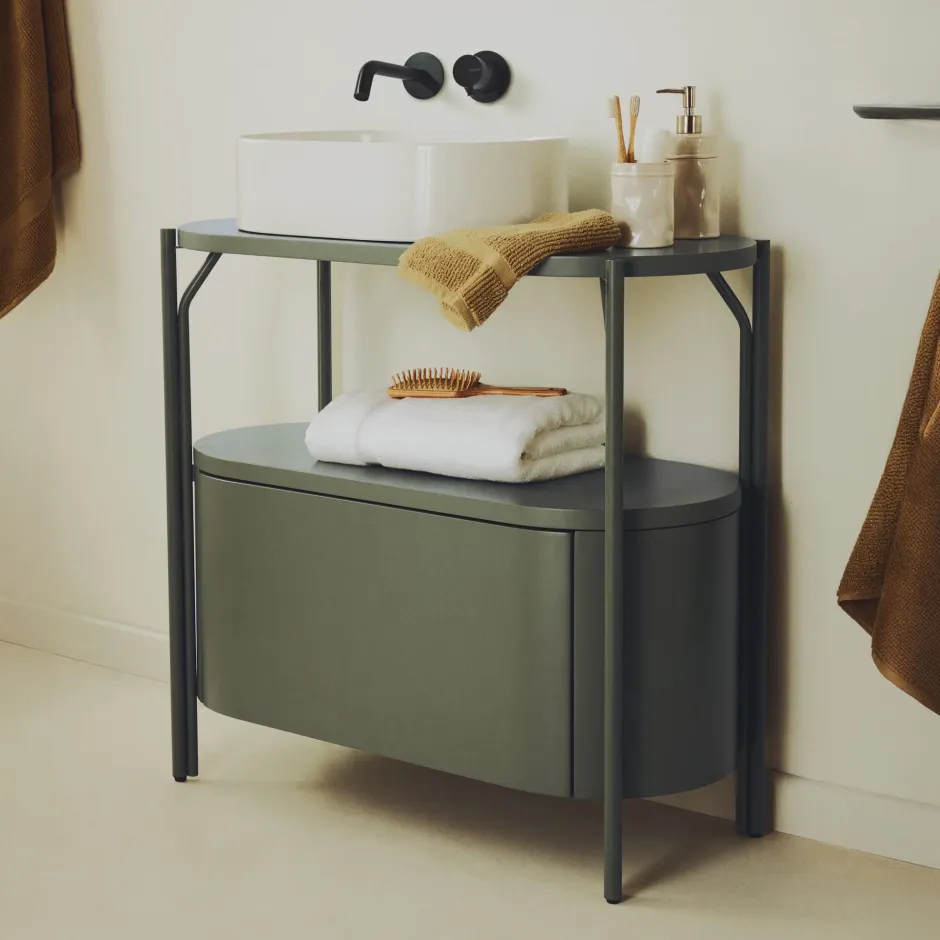 Kave Home Badkamermeubel Arely 90 x 40cm (excl. waskom)* Badkamermeubels