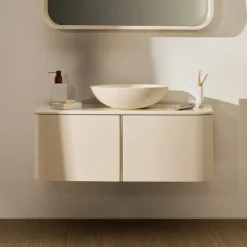 Kave Home Badkamermeubel Salaya 90 x 45cm, kleur Beige (excl. waskom)* Badkamermeubels
