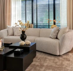Richmond Interiors Bank Armand Chenille, 282cm, kleur Crème* Organische Bank