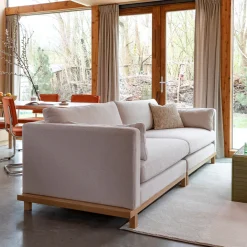 Zuiver Bank Blossom Naturel Eikenhout en stof* Rechte Bank