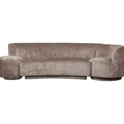 WOOOD Bank Combi-Popular Bank+fauteuil+poef, Chenille* Organische Bank