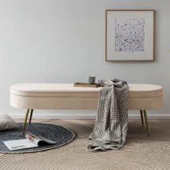 Artistiq Living Bankje Ignacio Velvet, 143cm* Halbanken