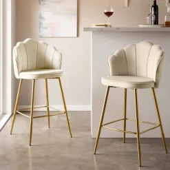 Artistiq Living Barkruk Alexander Velvet (zithoogte 68cm)* Barkruk Met Rugleuning