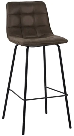 LABEL51 Barkruk Bistro Micro Suede (zithoogte 78cm)* Barkruk Met Rugleuning