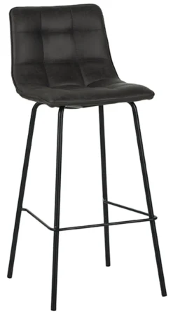 LABEL51 Barkruk Bistro Micro Suede (zithoogte 78cm)* Barkruk Met Rugleuning
