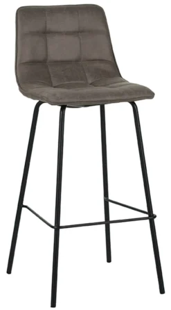 LABEL51 Barkruk Bistro Micro Suede (zithoogte 78cm)* Barkruk Met Rugleuning