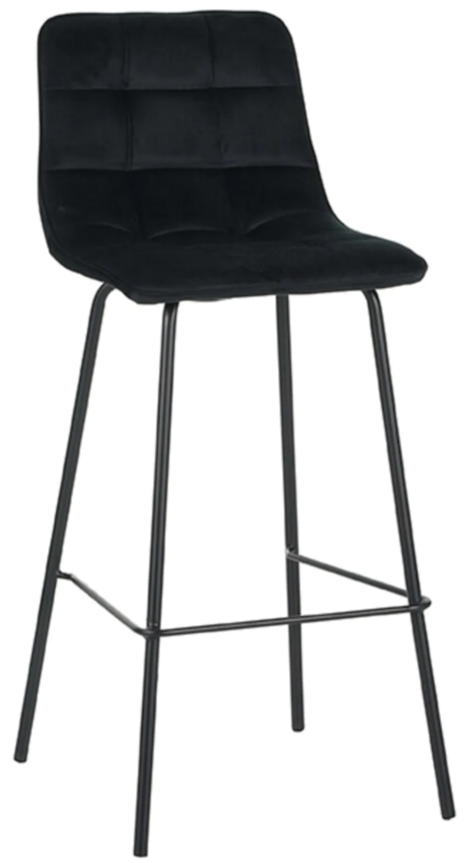 LABEL51 Barkruk Bistro Velvet (zithoogte 78cm)* Barkruk Met Rugleuning