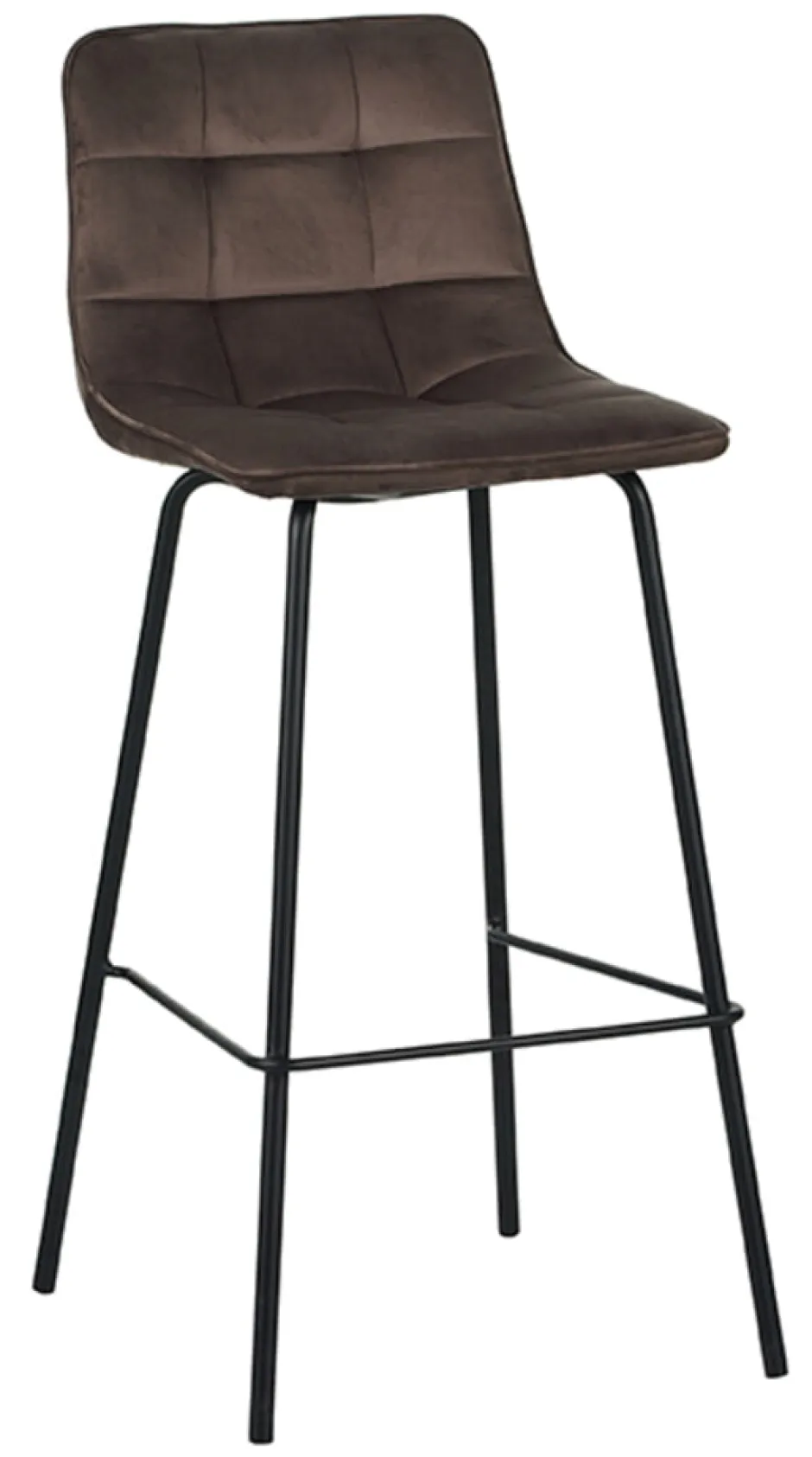 LABEL51 Barkruk Bistro Velvet (zithoogte 78cm)* Barkruk Met Rugleuning