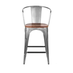 LABEL51 Barkruk Bombay (zithoogte 63cm)* Barkruk Met Rugleuning|Barkruk Hout