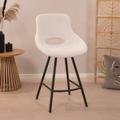 Tower Living Barkruk Campo Teddy (zithoogte 65cm)* Barkruk Met Rugleuning