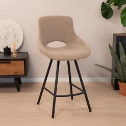 Tower Living Barkruk Campo Teddy (zithoogte 65cm)* Barkruk Met Rugleuning