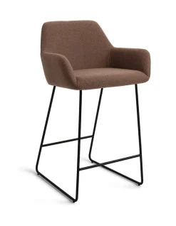Jesper Home Barkruk Hiroo Slide Black (zithoogte 66cm)* Barkruk Met Rugleuning