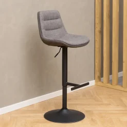 Bendt Barkruk Labarron (zithoogte 65-86cm), Tweekleurig / grijs* Barkruk Met Rugleuning|Barkruk Verstelbaar
