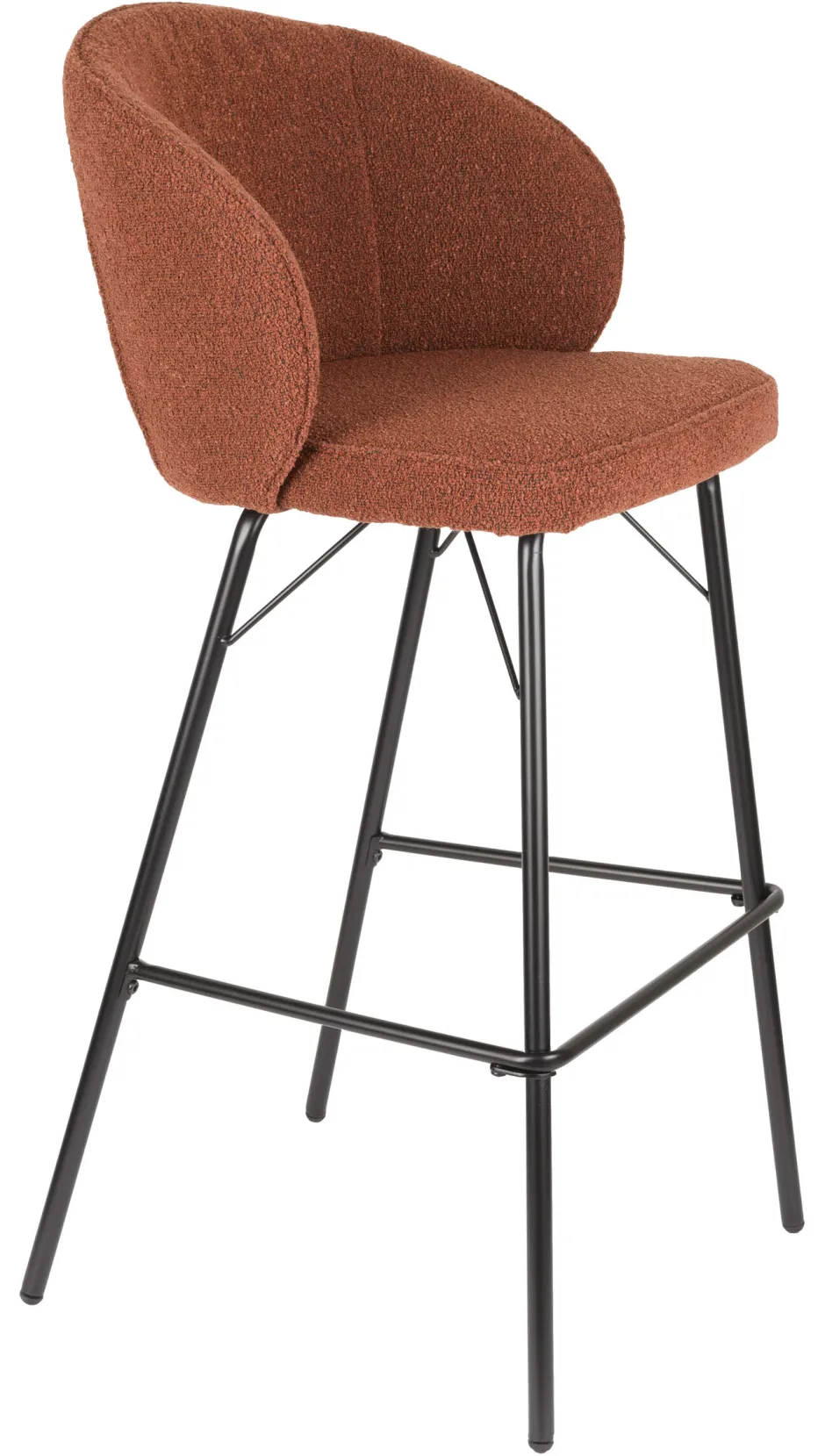 ZILT Barkruk Lysandra Bouclé (zithoogte 75cm)* Barkruk Met Rugleuning