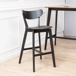 Bendt Barkruk Torkil (zithoogte 77cm) Eiken* Barkruk Met Rugleuning|Barkruk Hout