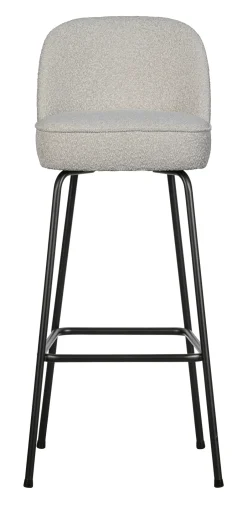 WOOOD Barkruk Vogue Bouclé (zithoogte 80cm)* Barkruk Met Rugleuning