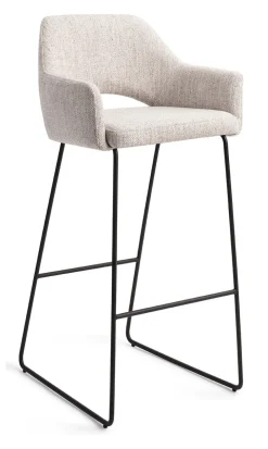 Jesper Home Barkruk Yanai Slide Black (zithoogte 75cm)* Barkruk Met Rugleuning