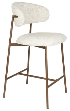 ZILT Barstoel Arlena Geweven stof (zithoogte 65cm)* Barkruk Met Rugleuning