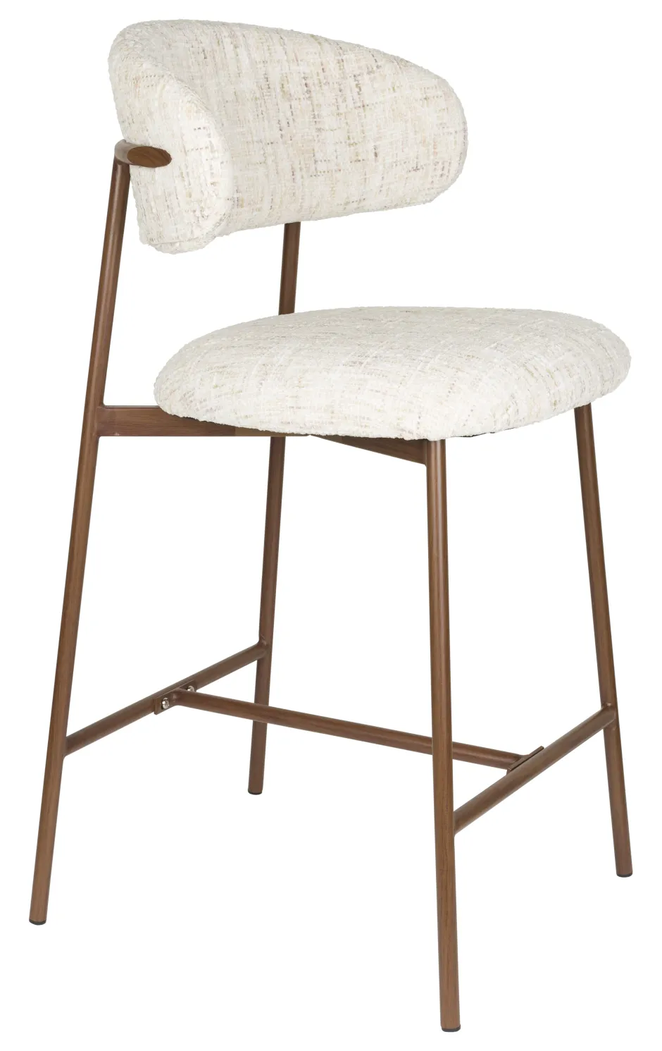 ZILT Barstoel Arlena Geweven stof (zithoogte 65cm)* Barkruk Met Rugleuning