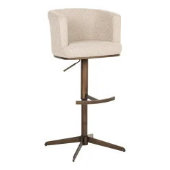 Richmond Interiors Barstoel Cheyenne Bouclé (zithoogte 67cm)* Barkruk Met Rugleuning|Barkruk Verstelbaar