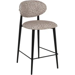 Richmond Interiors Barstoel Dantes Geo stof, kleur* Barkruk Met Rugleuning