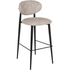 Richmond Interiors Barstoel Dantes Geo stof, kleur* Barkruk Met Rugleuning