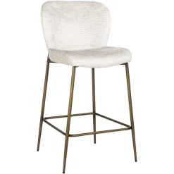 Richmond Interiors Barstoel Darby Chenille (zithoogte 68cm)* Barkruk Met Rugleuning