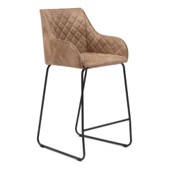 Rivièra Maison Barstoel Frisco Drive Pellini (zithoogte 67cm)* Barkruk Leer / Kunstleer|Barkruk Met Rugleuning
