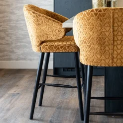 Richmond Interiors Barstoel Indigo Triangle, kleur (zithoogte 68cm)* Barkruk Met Rugleuning