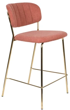 ZILT Barstoel Kolten Goud (zithoogte 65cm)* Barkruk Met Rugleuning