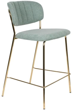 ZILT Barstoel Kolten Goud (zithoogte 65cm)* Barkruk Met Rugleuning