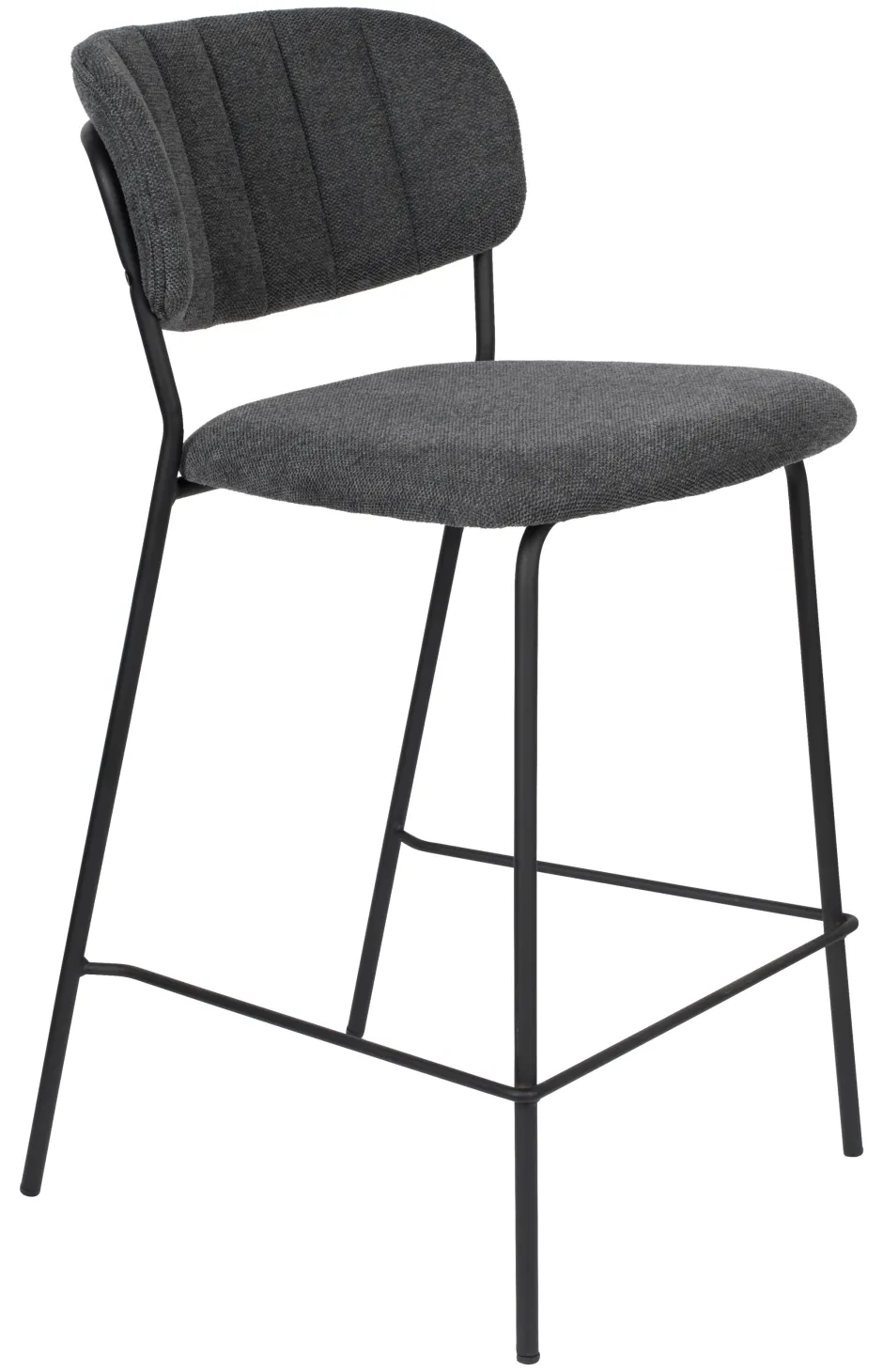 ZILT Barstoel Kolten Zwart (zithoogte 65cm)* Barkruk Met Rugleuning