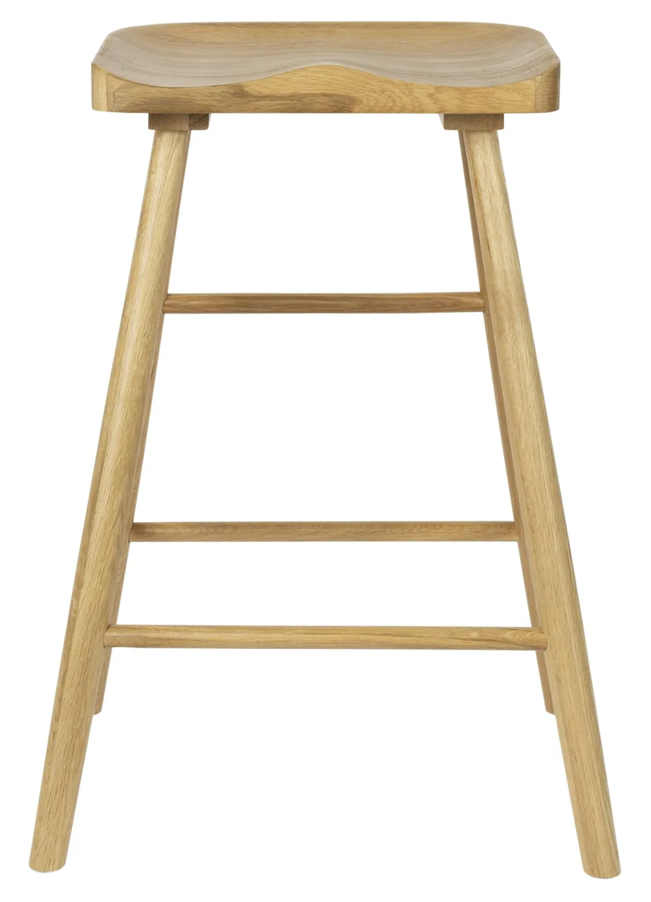 ZILT Barstoel Marky Eikenhout (zithoogte 64cm)* Barkruk Hout