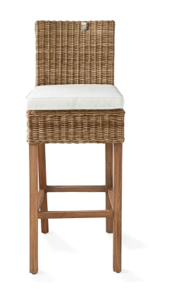Rivièra Maison Barstoel Rustic Rattan (zithoogte 78cm)* Barkruk Met Rugleuning
