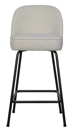WOOOD Barstoel Vogue Bouclé (zithoogte 65cm)* Barkruk Met Rugleuning