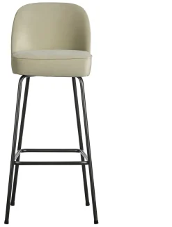 WOOOD Barstoel Vogue Velvet (zithoogte 79cm)* Barkruk Met Rugleuning