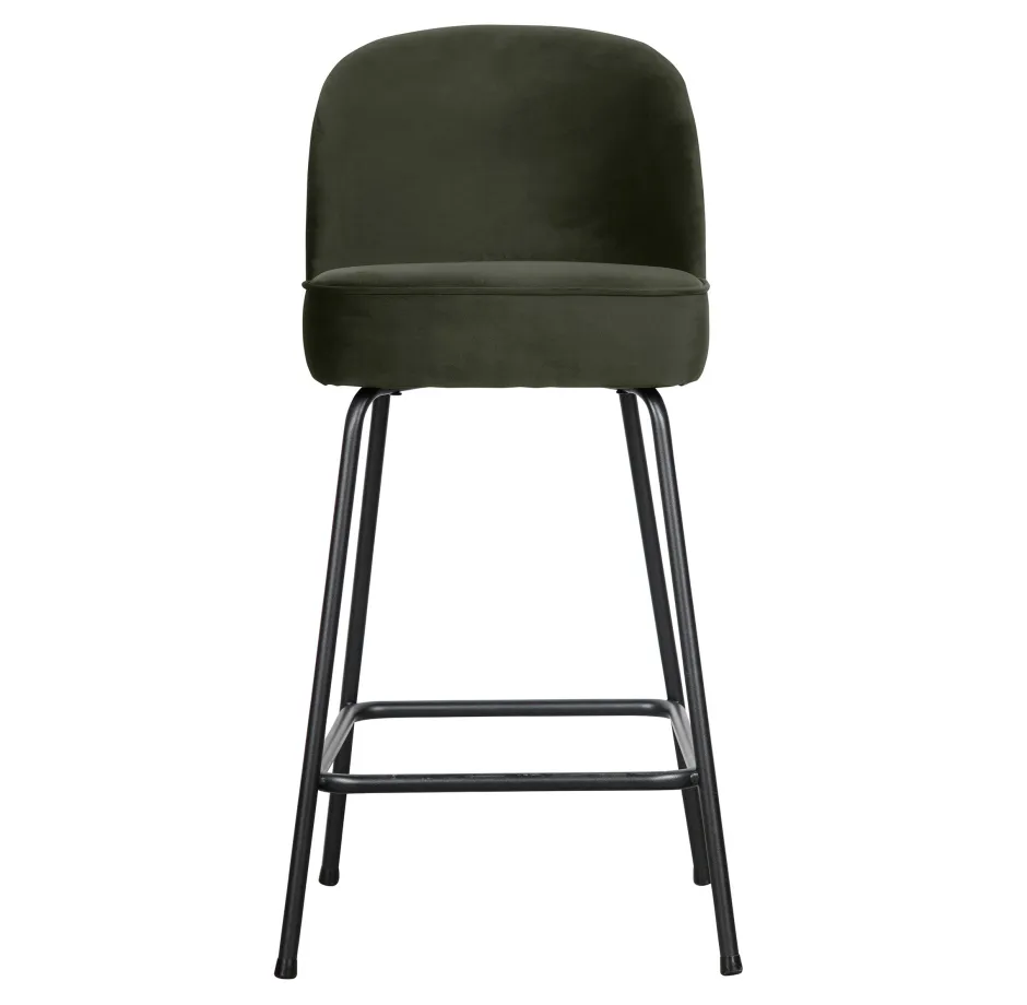 WOOOD Barstoel Vogue Velvet (zithoogte 64cm)* Barkruk Met Rugleuning