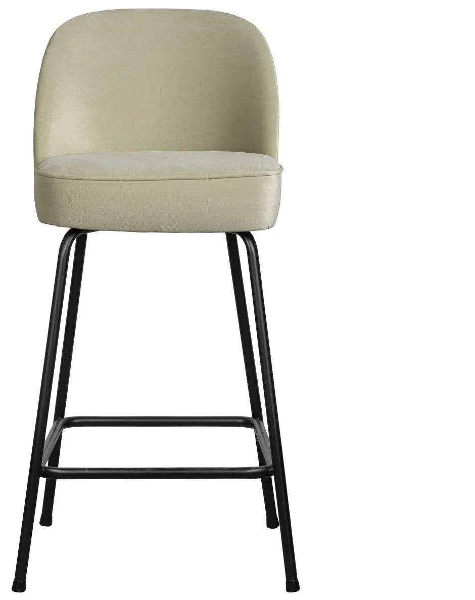 WOOOD Barstoel Vogue Velvet (zithoogte 64cm)* Barkruk Met Rugleuning