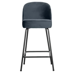 WOOOD Barstoel Vogue Velvet (zithoogte 64cm)* Barkruk Met Rugleuning