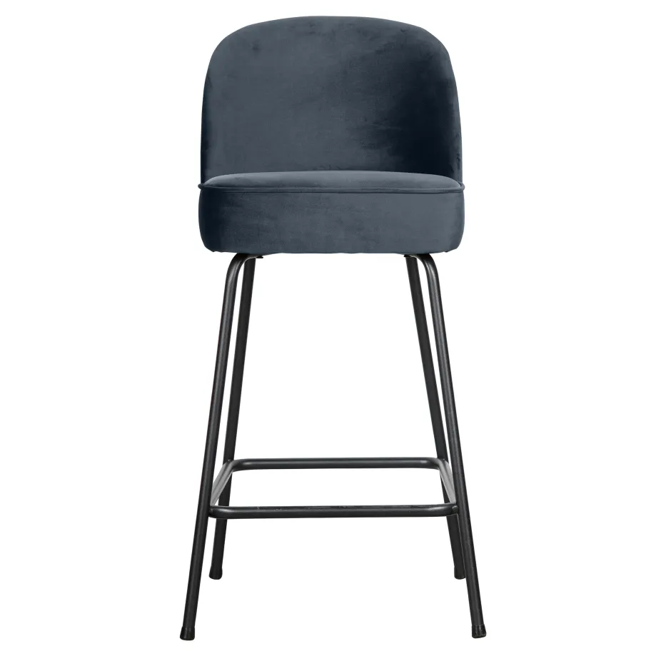 WOOOD Barstoel Vogue Velvet (zithoogte 64cm)* Barkruk Met Rugleuning