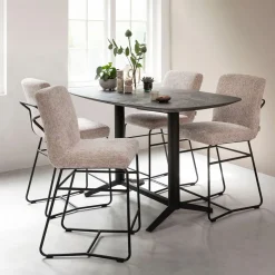 DTP Home Bartafel Soho Deens ovaal, Betonlook, 160 x 90cm* Bartafels