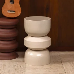 Dutchbone Bijzettafel/Kruk Apollo* Ronde Bijzettafel|Krukjes