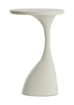 Light & Living Bijzettafel Macau 55cm hoog, kleur Mat Crème* Ronde Bijzettafel