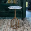 Dutchbone Bijzettafel Salerno Marmer* Ronde Bijzettafel