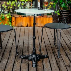 Artistiq Living Bistrotafel Kalman Marmer, 57cm* Eettafels Voor In Je Tuin|Bistrotafels