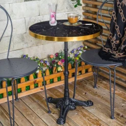 Artistiq Living Bistrotafel Kalman Marmer, 57cm* Eettafels Voor In Je Tuin|Bistrotafels