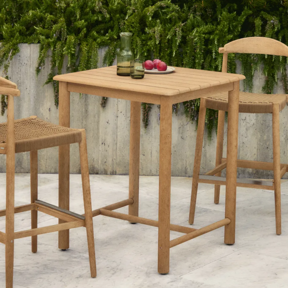 Kave Home Bistrotafel Sori Acaciahout, 78 x 78cm* Eettafels Voor In Je Tuin|Bistrotafels