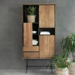DTP Home Boekenkast Metropole Teakhout, 210 x 100cm* Boekenkasten|Opbergkasten
