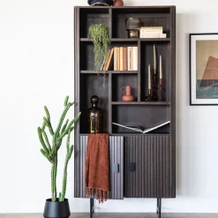 Eleonora Boekenkast Remi Mangohout, 200 x 96cm* Boekenkasten|Opbergkasten